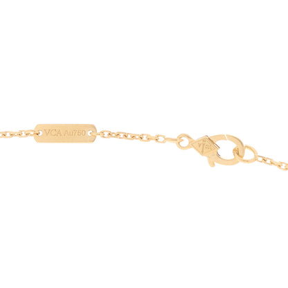 Van Cleef & Arpels 18K Yellow Gold Malachite Perlee Couleurs Pendant Necklace 4 of 5