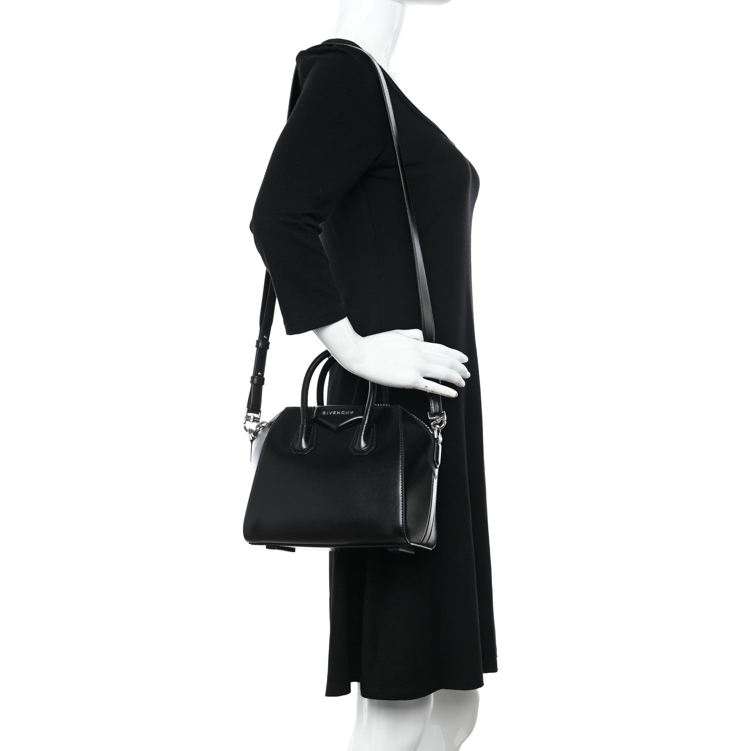 Givenchy Shiny Lord Calfskin Mini Antigona Black 2 of 9