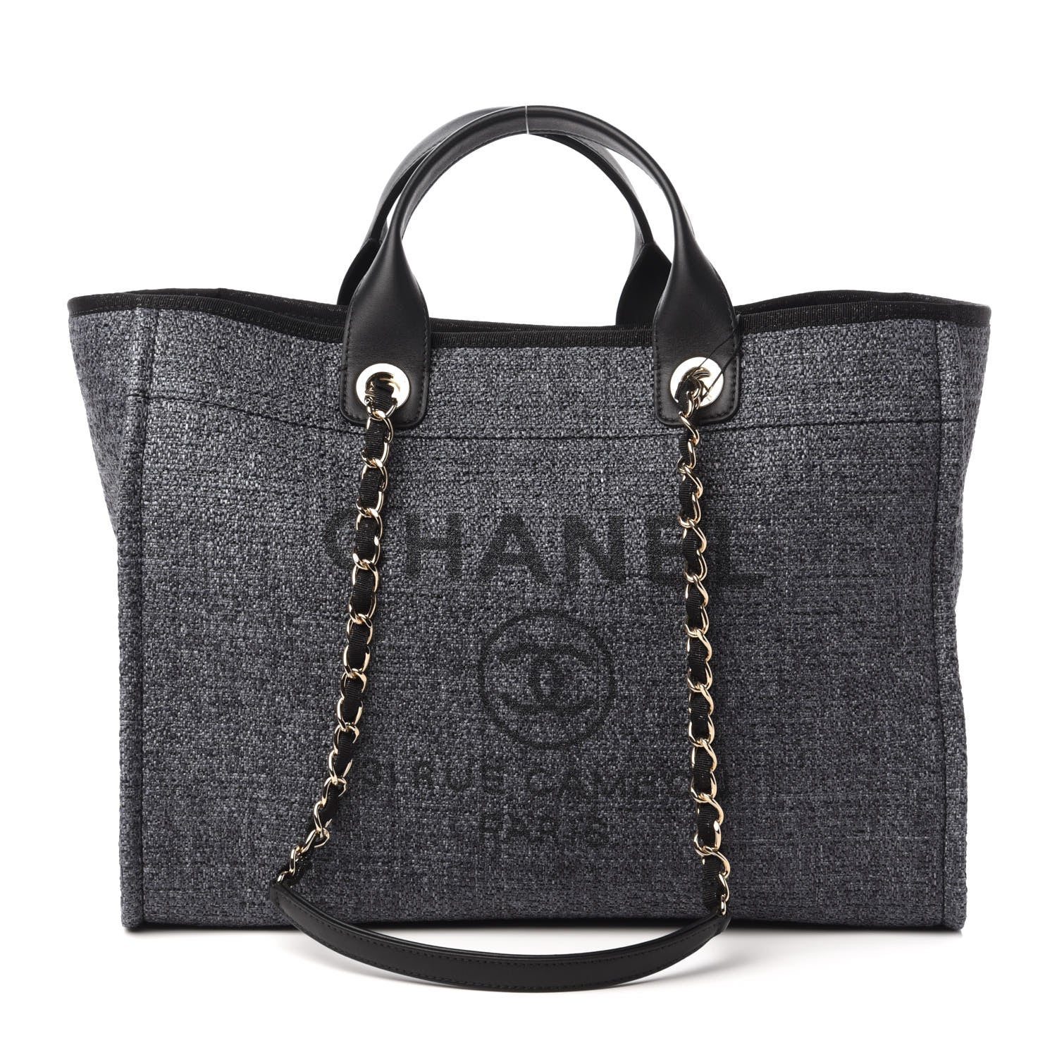 Chanel Lurex Boucle Medium Deauville Tote Black 1 of 10