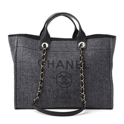 Chanel Lurex Boucle Medium Deauville Tote Black 1 of 10