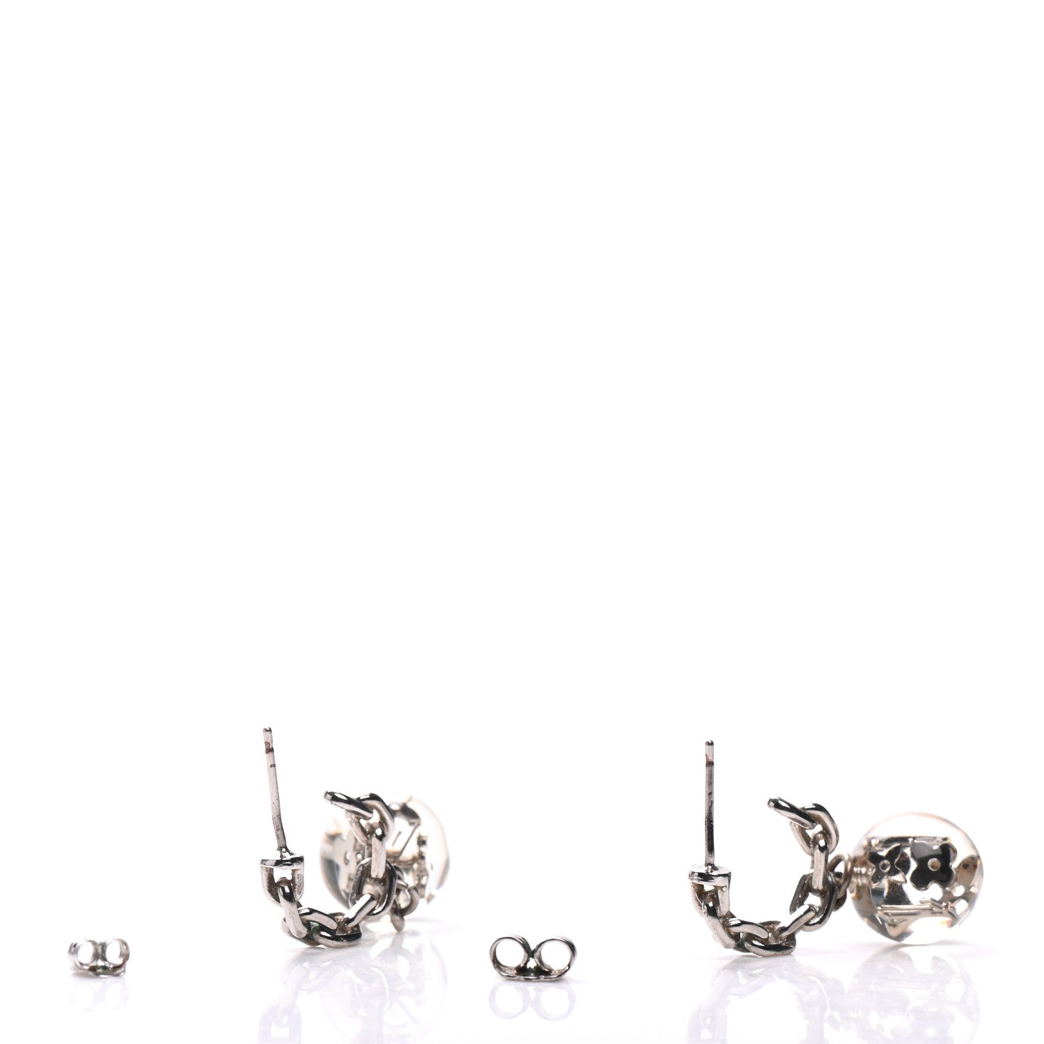 Louis Vuitton Resin Bubbles Inclusion Earrings Transparent 3 of 5