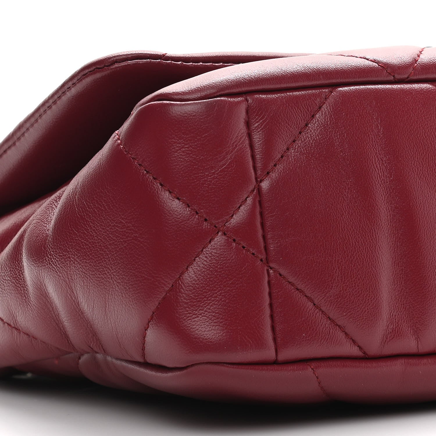 Chanel Goatskin Quilted Medium Chanel 19 Flap Dark Red 9 of 10