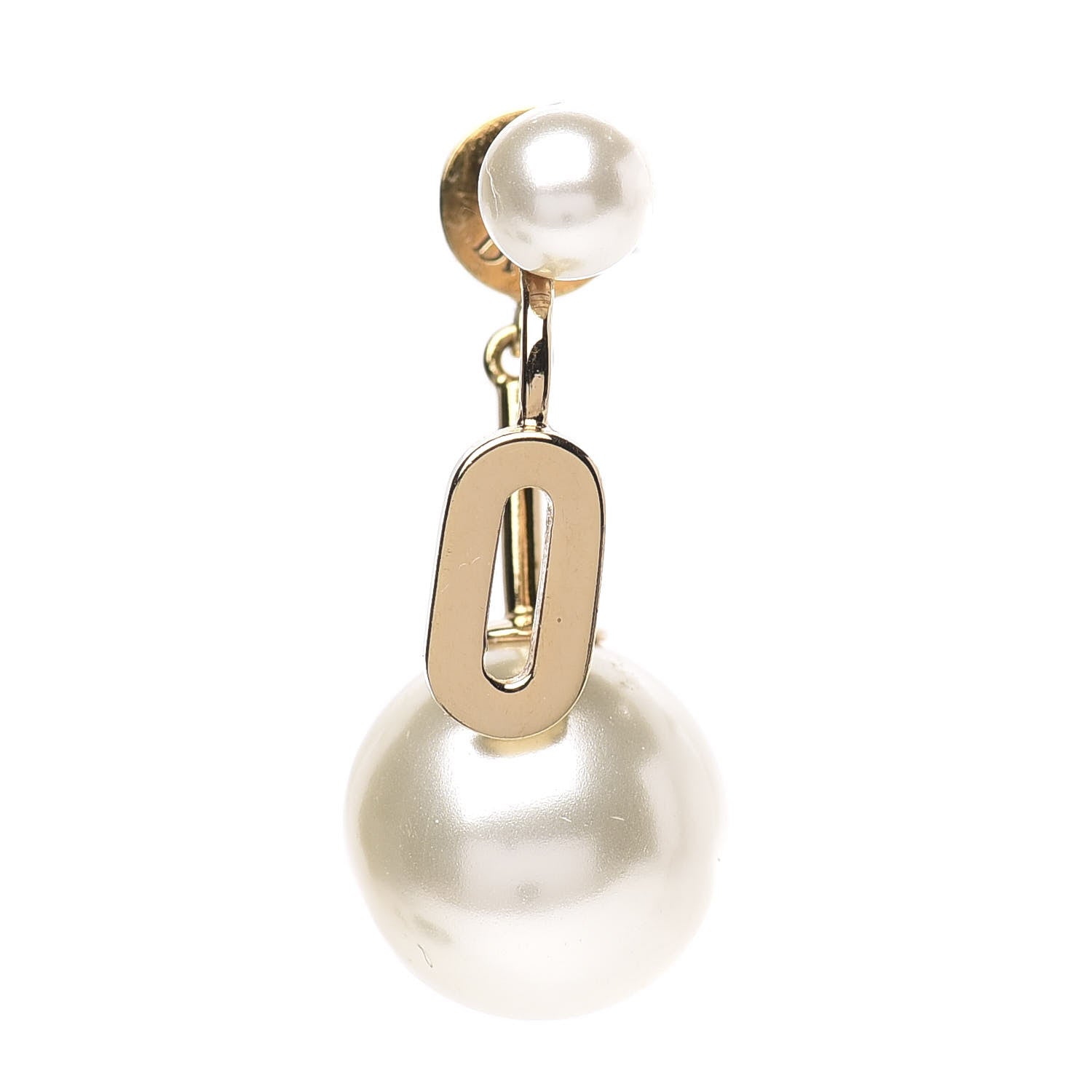 Christian Dior Pearl My ABCDior O Tribale Earring Gold 1 of 4