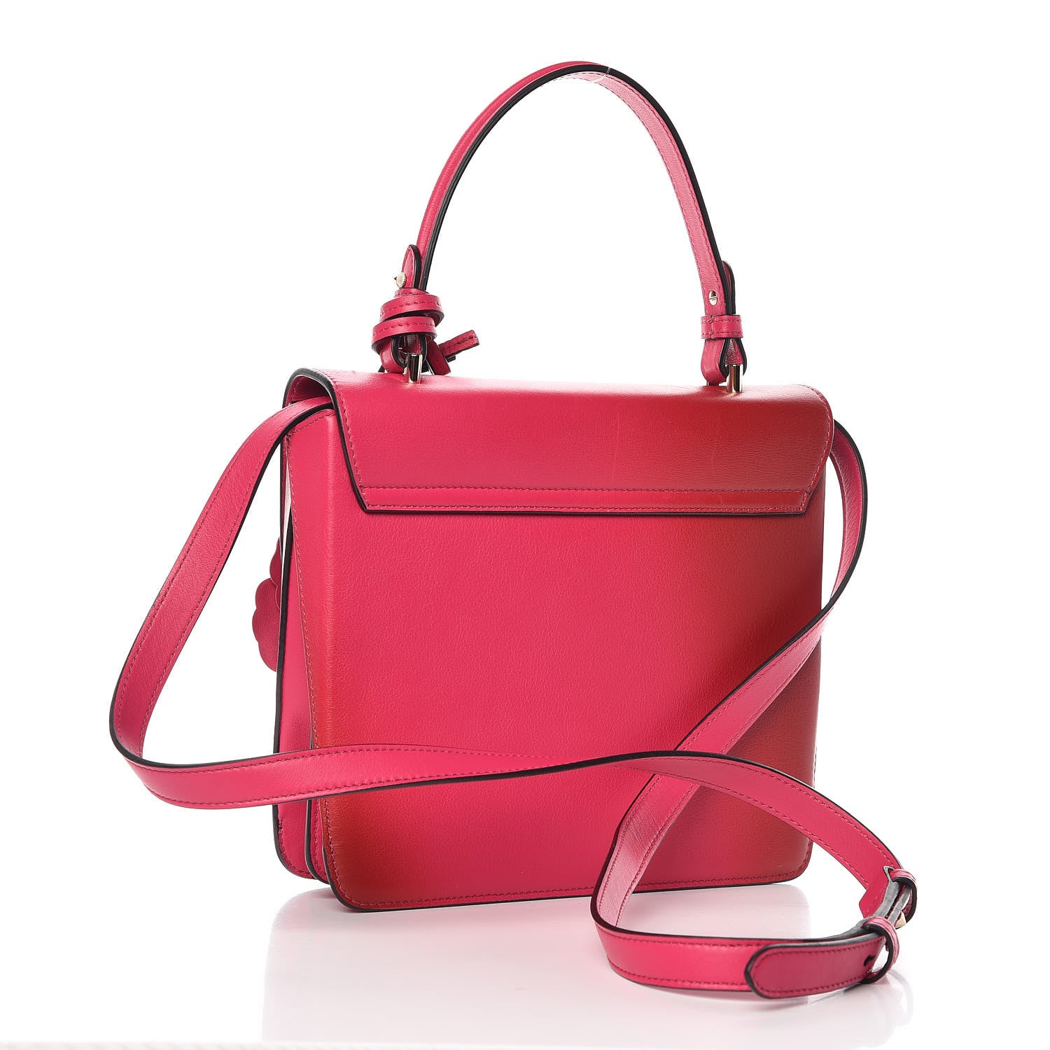 Versace Calfskin Medium DV One Satchel Pink Red 3 of 10