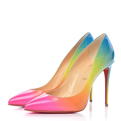 Christian Louboutin Patent Sunrise Pigalle Follies 100 Pumps 39 Multicolor 3 of 9