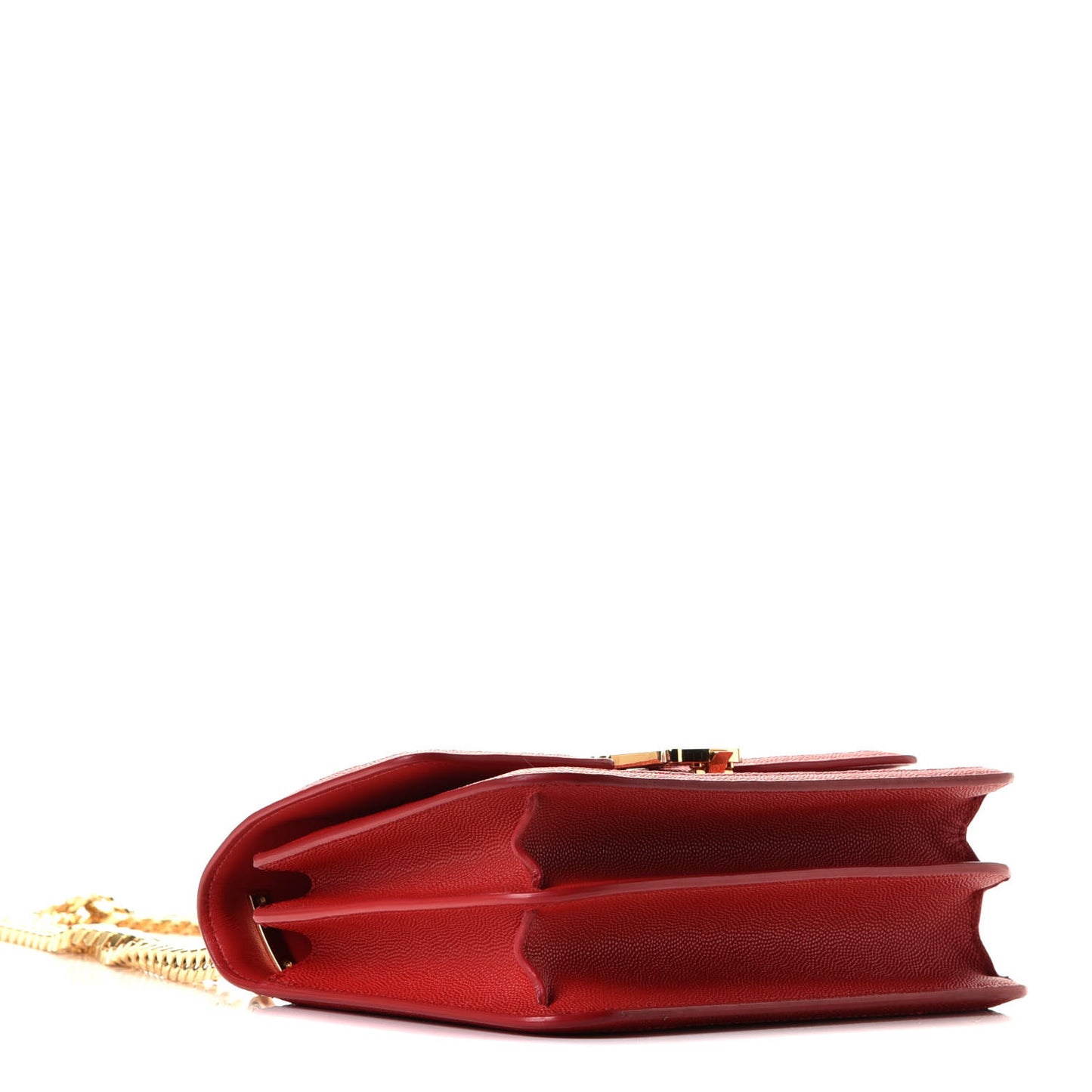 Grainy Calfskin Monogram Embossed Small TB Chain Bag Bright Red