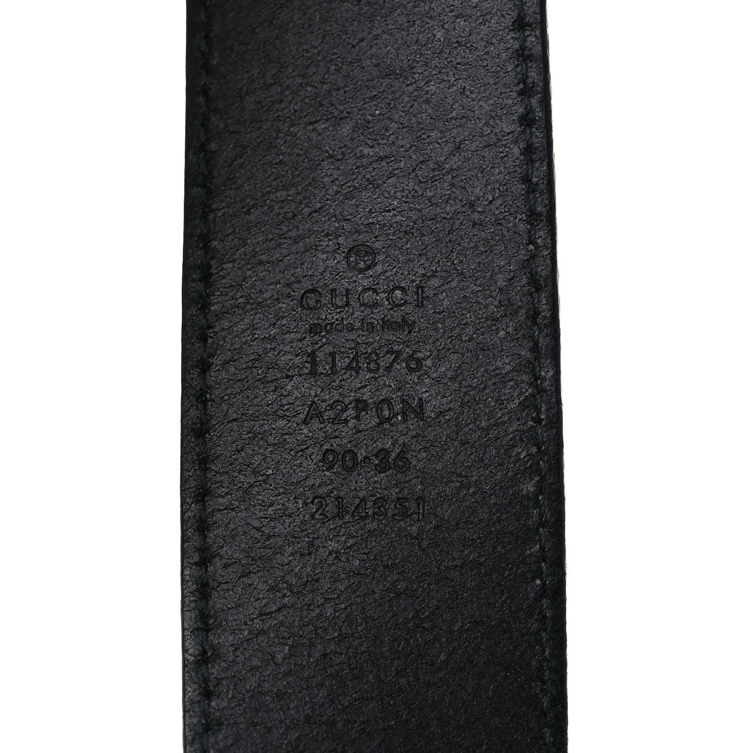 Gucci Calfskin Interlocking G 40mm Belt 90 36 Black 3 of 10