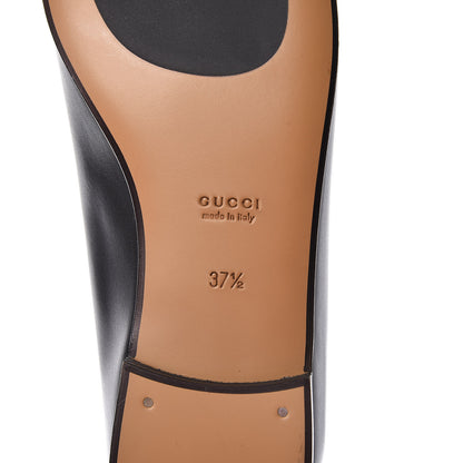 Gucci Calfskin Womens Jordaan Loafers 37.5 Black 7 of 8