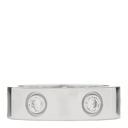 Cartier 18K White Gold 6 Diamond 5.5mm LOVE Ring 49 5 3 of 5