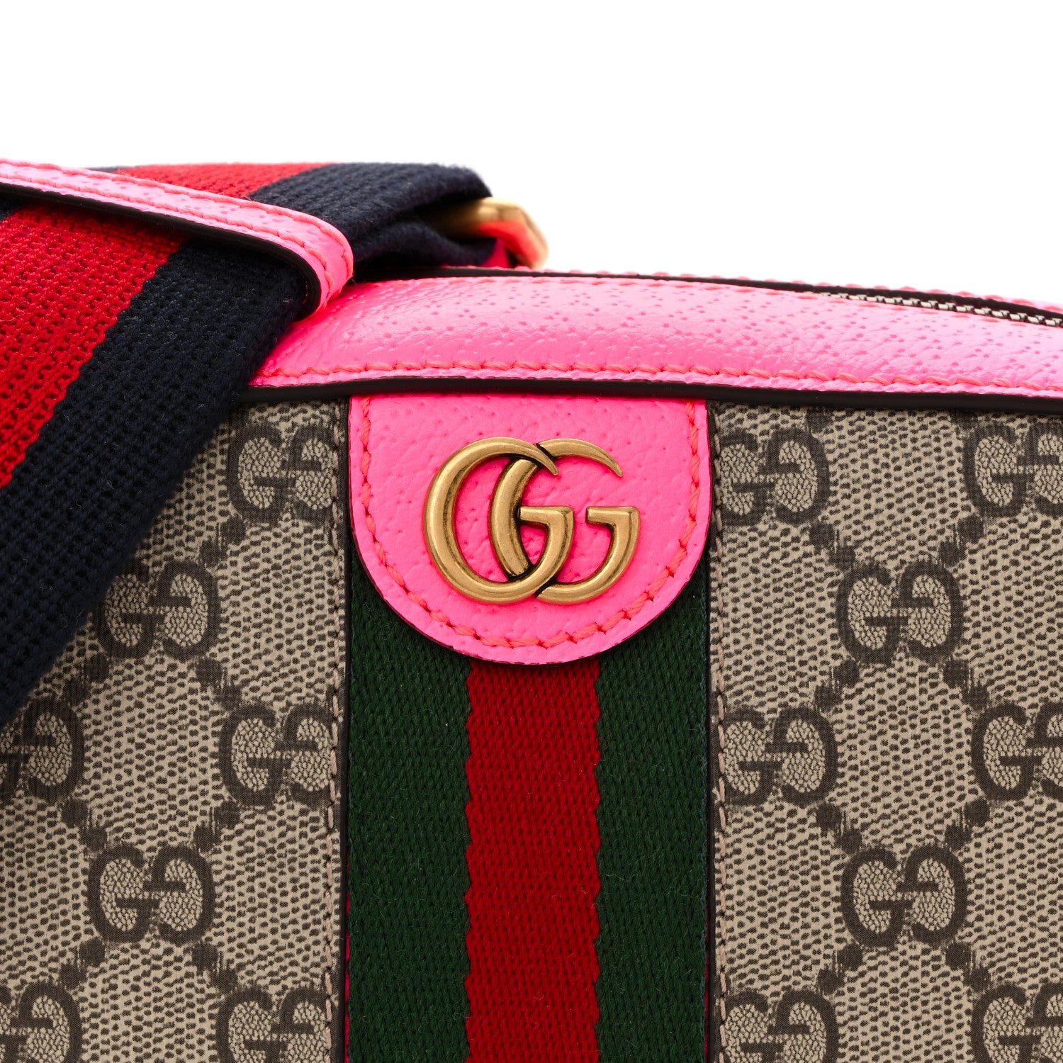 Gucci GG Supreme Monogram Textured Dollar Calfskin Web Ophidia
