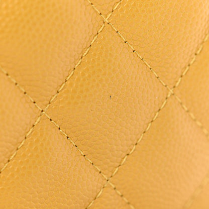 Chanel Caviar Quilted Small Cosmetic Case Yellow 8 of 8
