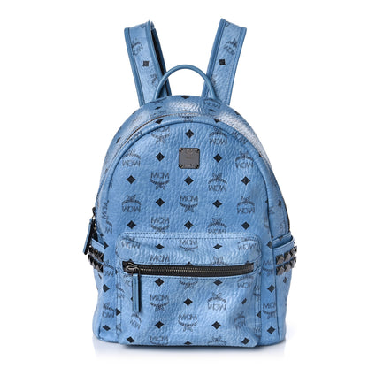 MCM Visetos Small Side Stud Stark Backpack Munich Blue 1 of 11