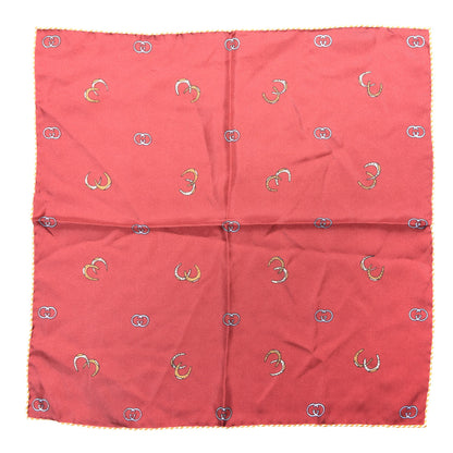 Gucci Silk Twill Poket Logos Pocket Square Red 1 of 3