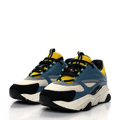 Christian Dior Technical Mesh Calfskin Mens B22 Sneakers 43 Blue Yellow 3 of 13