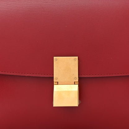 Celine Box Calfskin Medium Classic Box Flap Bag Red 10 of 13