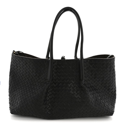 Bottega Veneta Calfskin Intrecciato Pinacoteca Reversible Tote Black Fondant 1 of 11