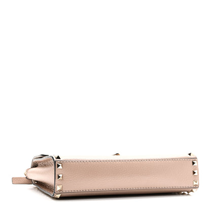 Valentino Garavani Pebbled Calfskin Medium Rockstud Flip Lock Crossbody Bag Poudre 4 of 10