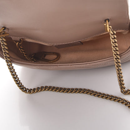Gucci Calfskin Matelasse Super Mini GG Marmont Shoulder Bag Porcelain Rose 6 of 9