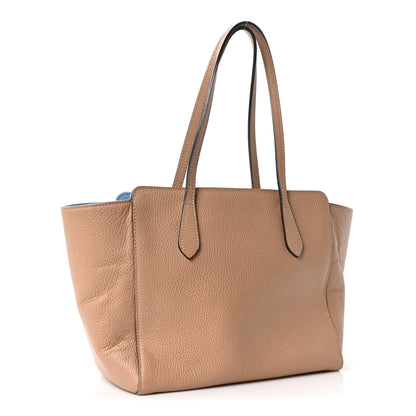 Gucci Dollar Calfskin Small Swing Tote Camelia Mineral Blue 3 of 9