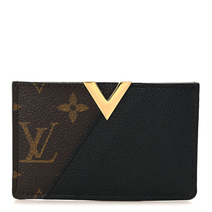 Louis Vuitton Monogram Calfskin Kimono Card Holder Black 1 of 6