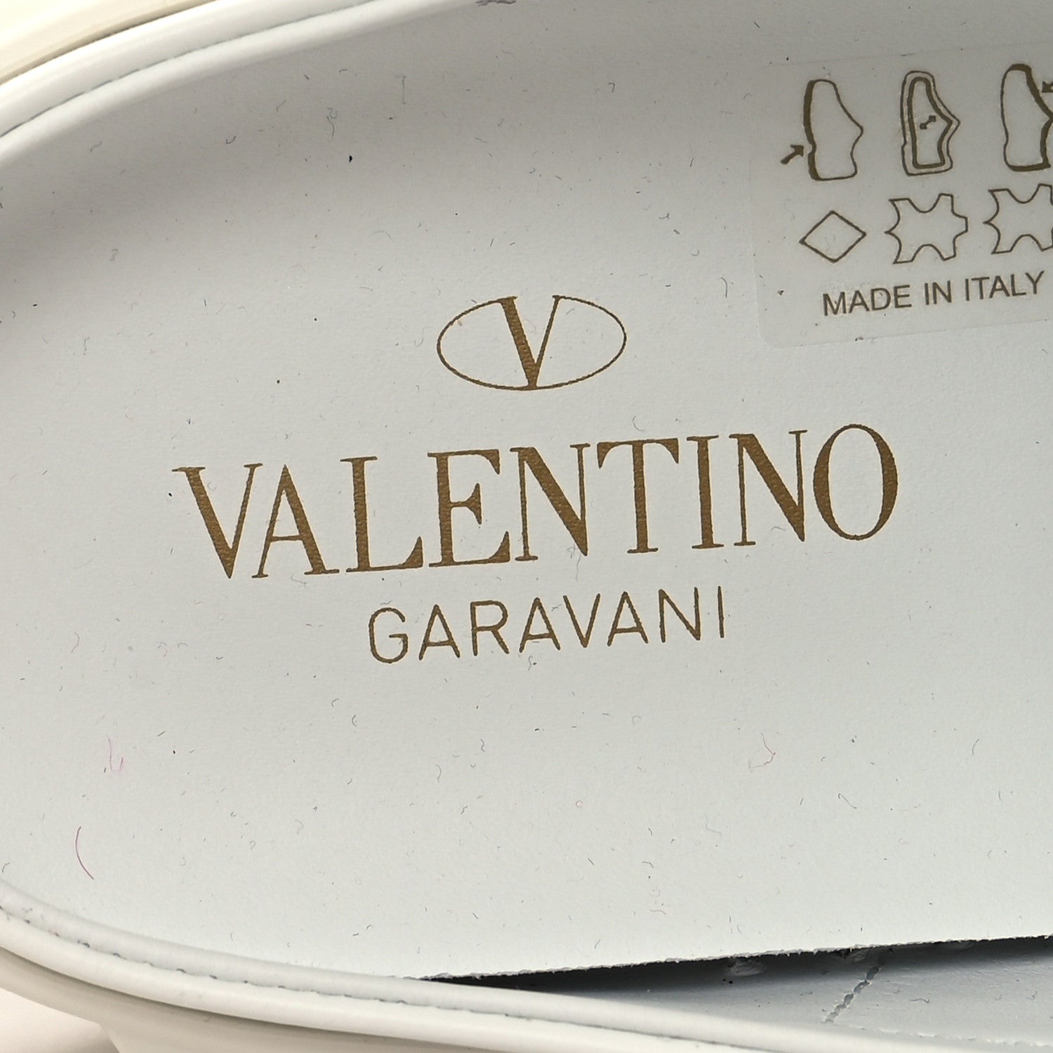 Valentino Garavani Calfskin Untitled Rockstud Slide Sneakers 38 White 9 of 9