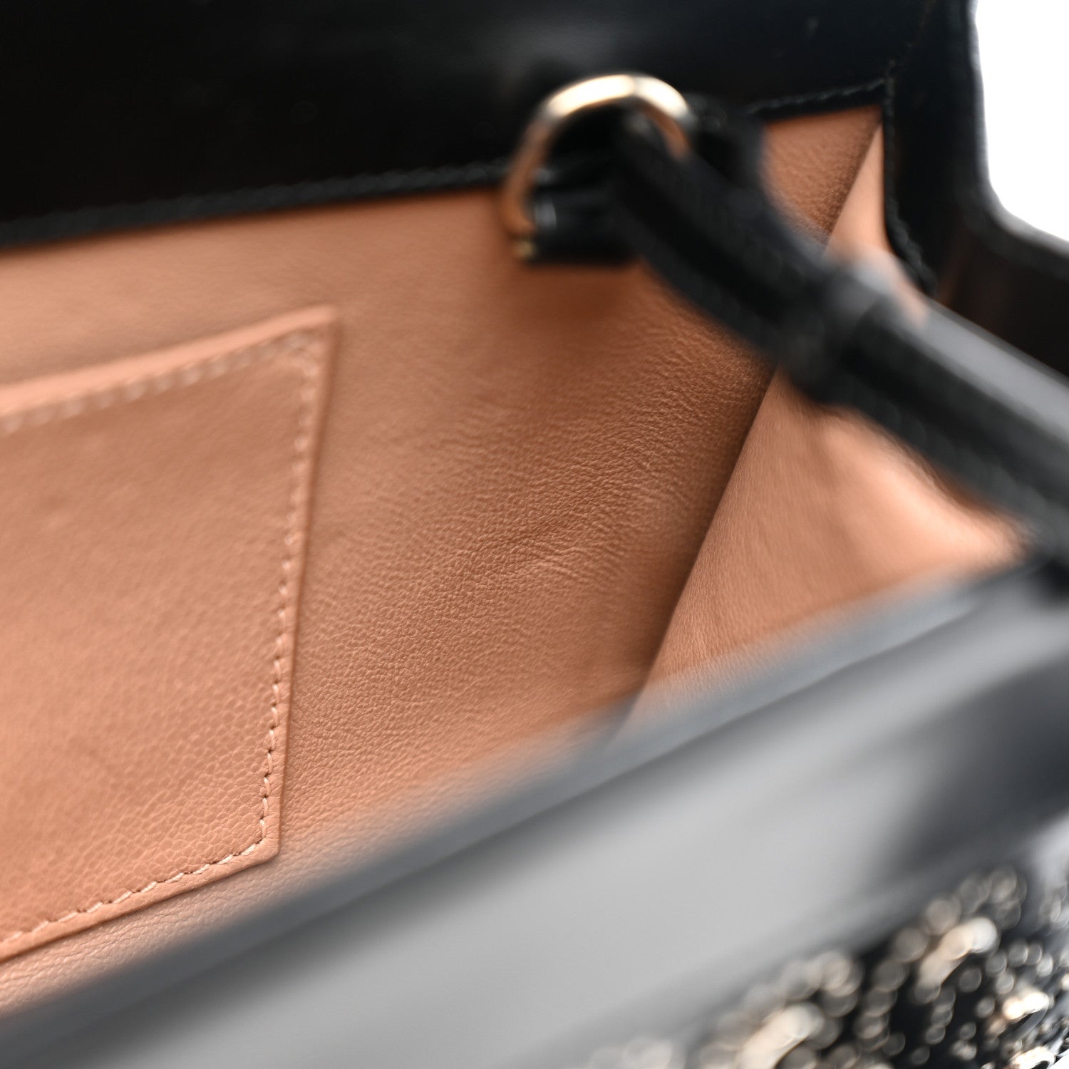 Alaia Calfskin Studded Foldover Clutch Black 11 of 13