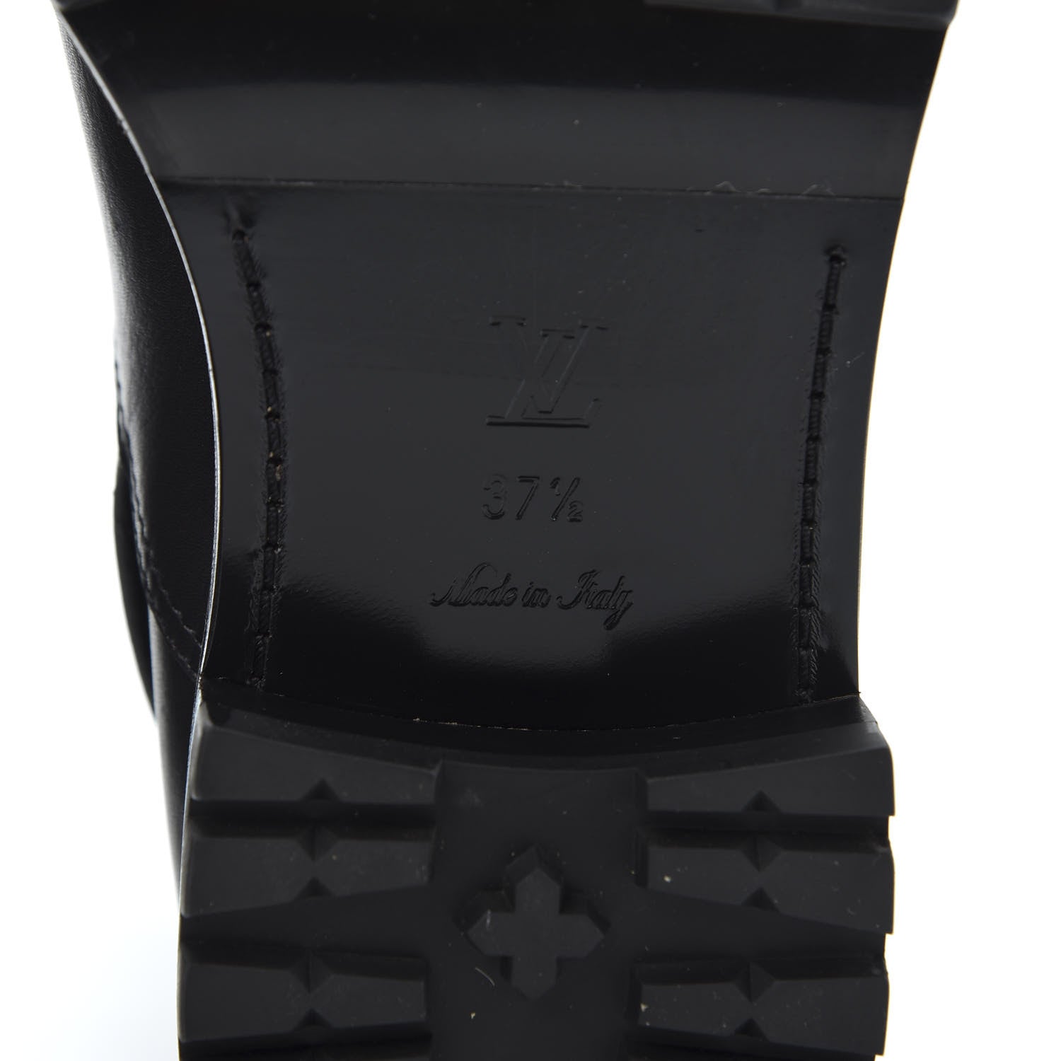 Louis Vuitton Calfskin Monogram Flat Boots 37.5 Black 9 of 9