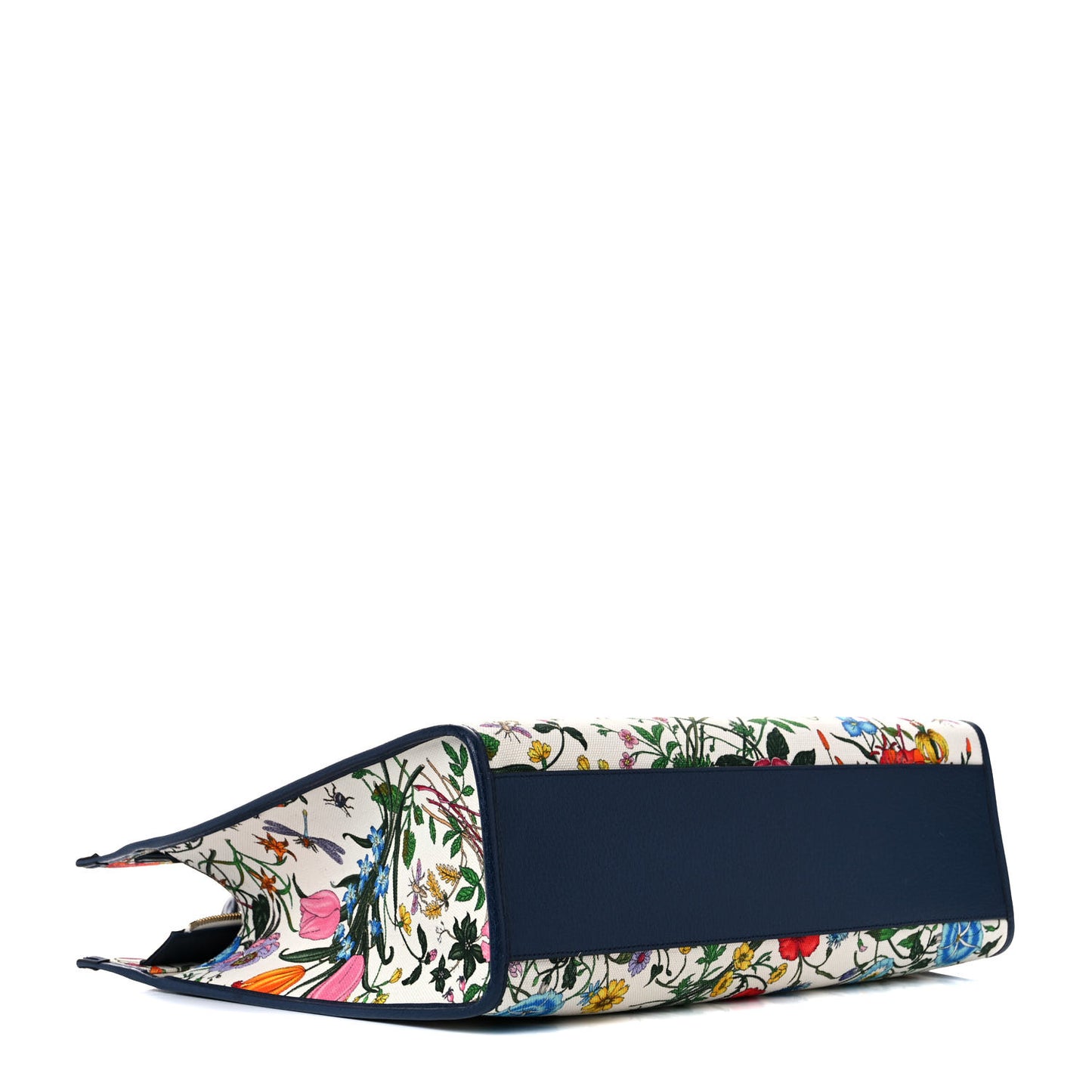 Canvas Large Flora Tote Navy Multicolor