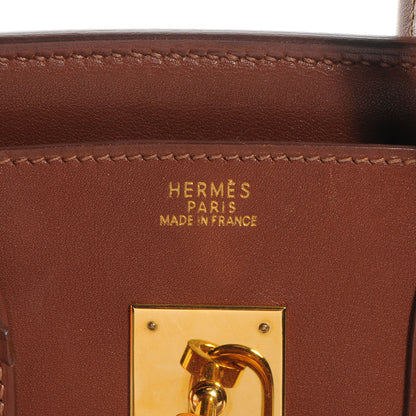 Hermes Box Leather Birkin 30 Noisette 6 of 9