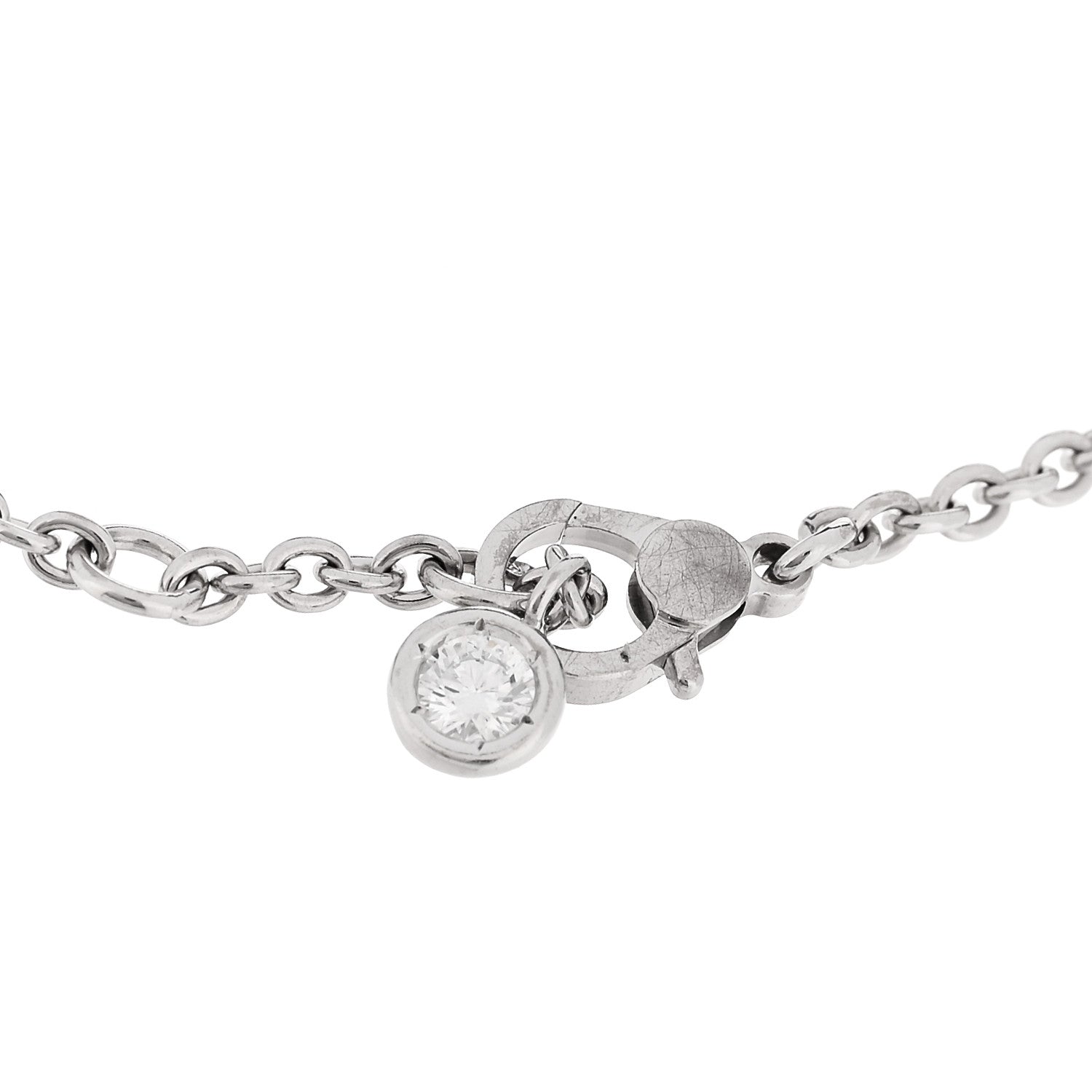 Hermes 18K White Gold Diamond Finesse Bracelet LG 3 of 5