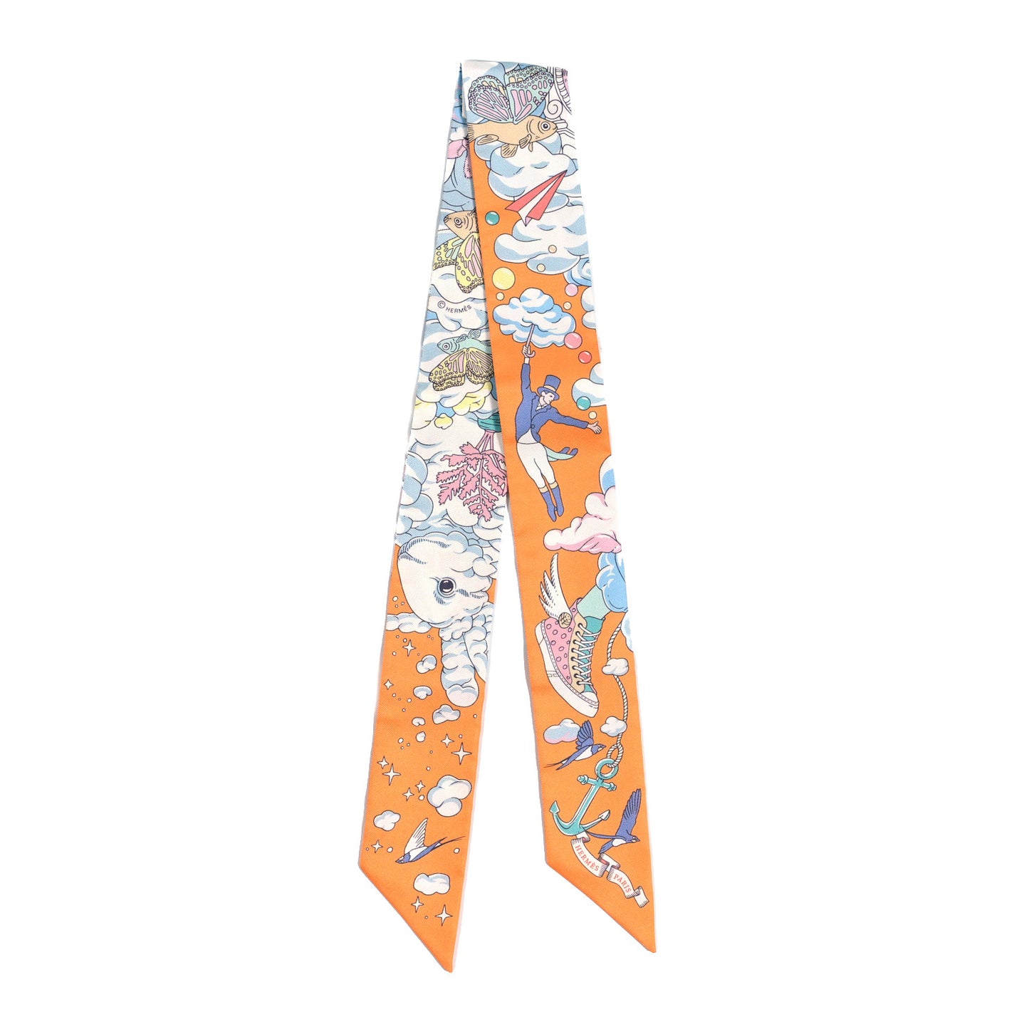 Silk Sur Mon Nuage Twilly Abricot Bleu Multicolor