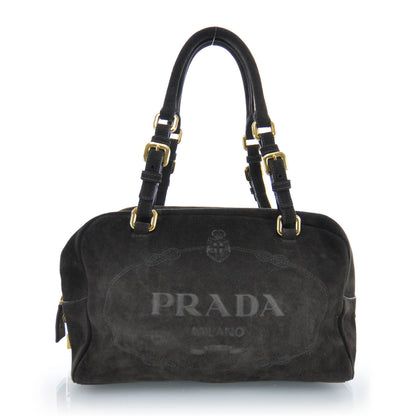 Prada Suede Scamosciato Logo Bag 1 of 11