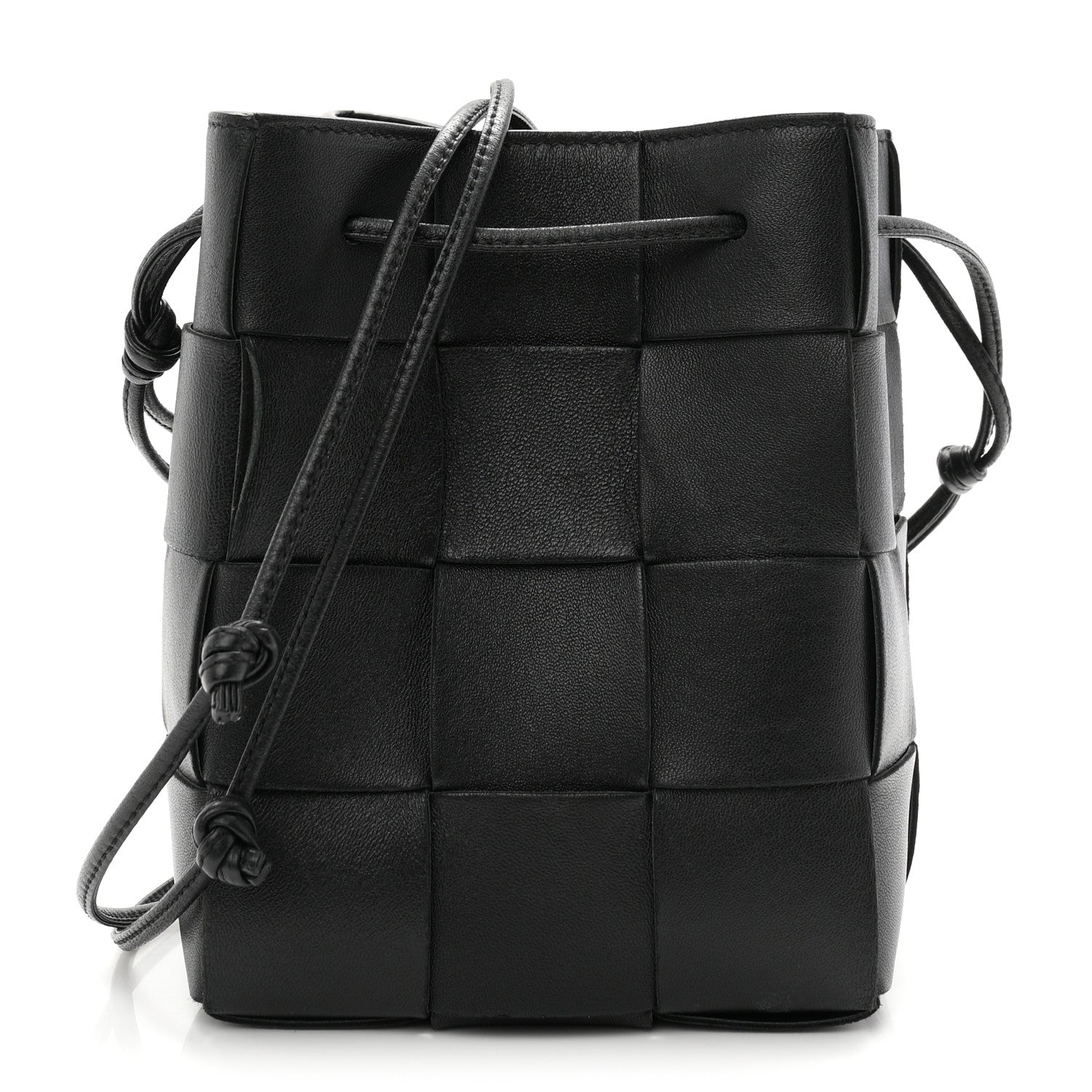 Bottega Veneta Nappa Maxi Intrecciato Small Cassette Bucket Bag Black 1 of 9
