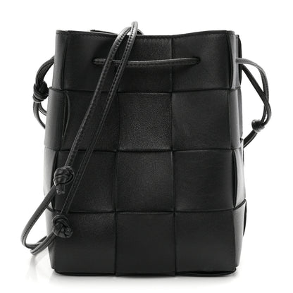 Bottega Veneta Nappa Maxi Intrecciato Small Cassette Bucket Bag Black 1 of 9