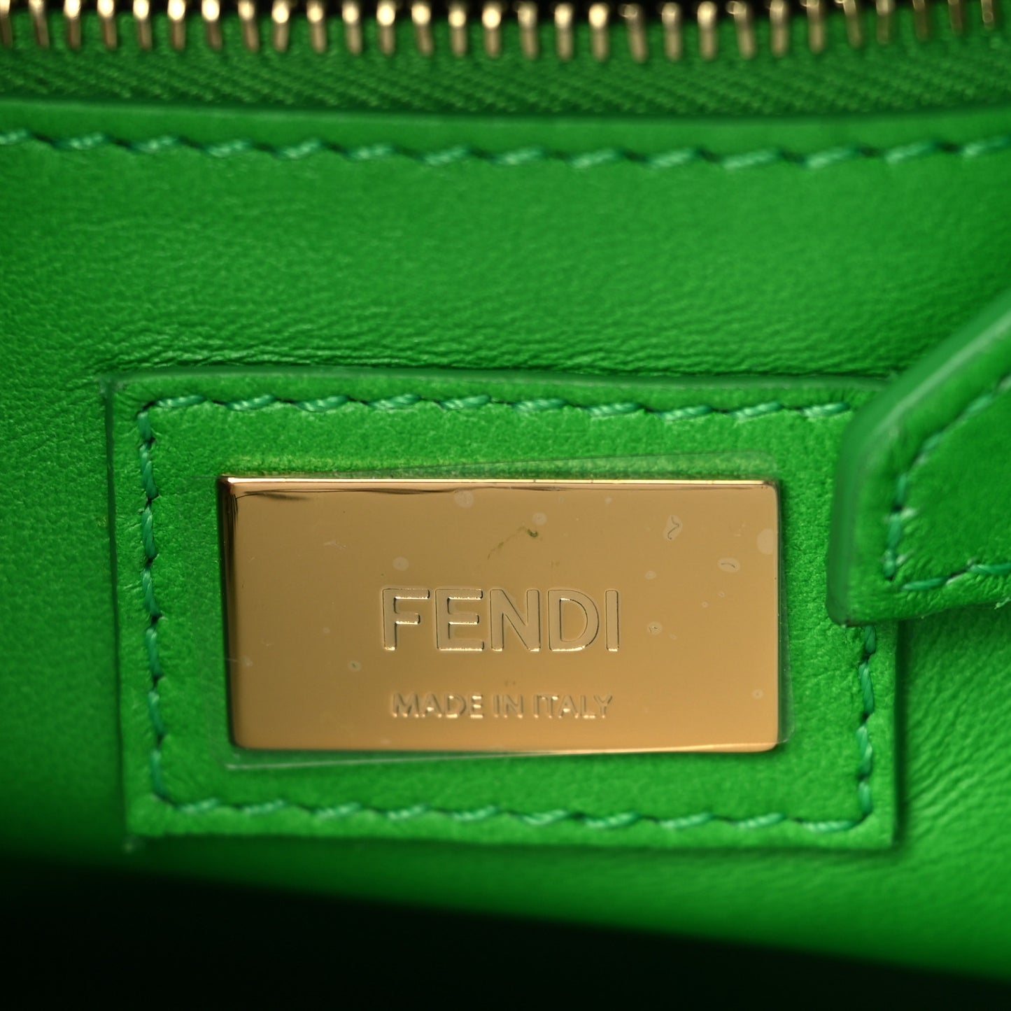 Nappa Mini Peekaboo Iconic Satchel Tomatillo