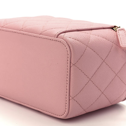 Chanel Caviar Quilted Small Vanity Case With Chain Pink 11 of 12