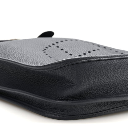 Hermes Taurillon Clemence Evelyne III PM Bleu Nuit 9 of 10