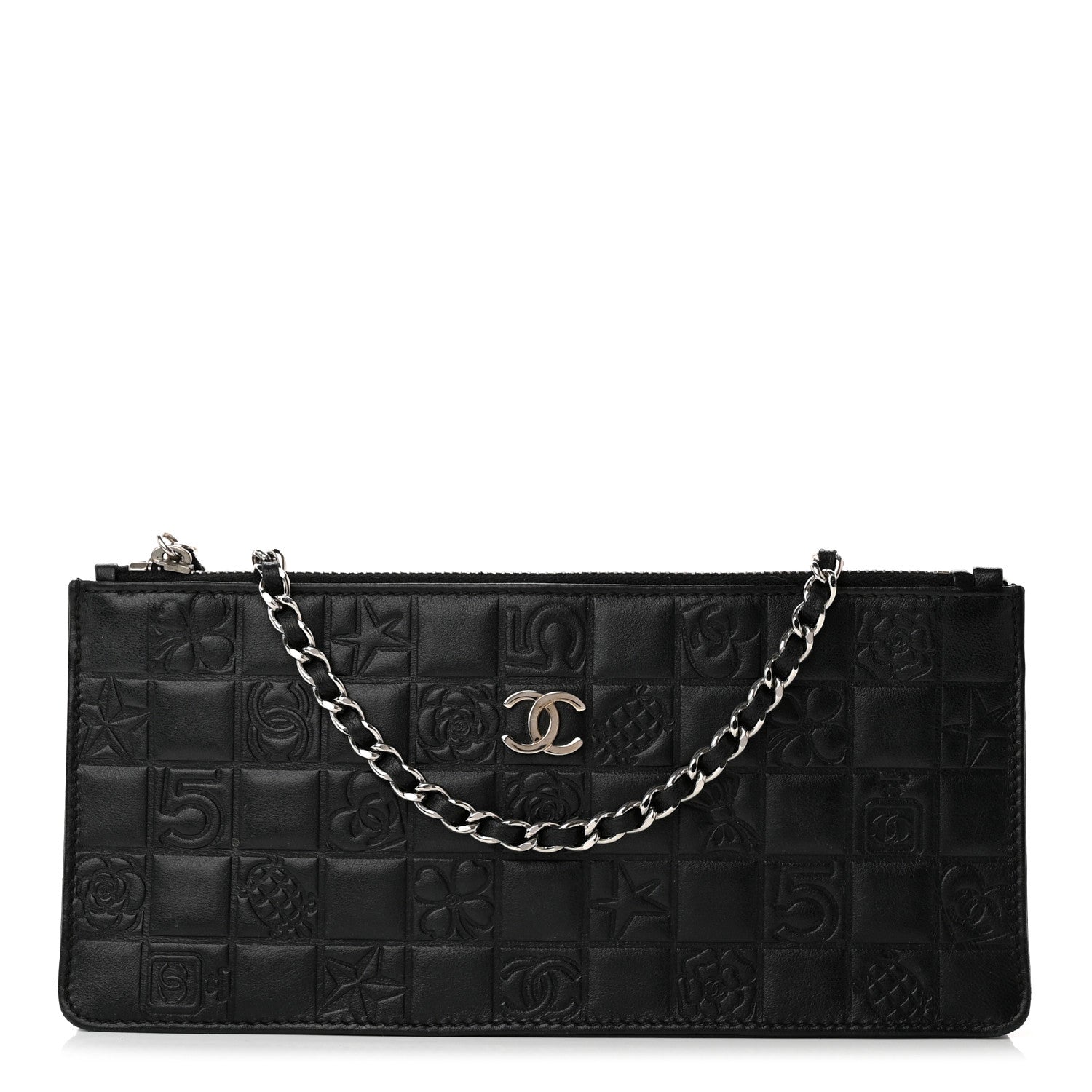 Chanel Lambskin Precious Symbols Pochette Black 1 of 12