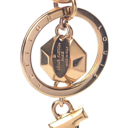Louis Vuitton LV Facettes Bag Charm Key Holder Gold 3 of 5