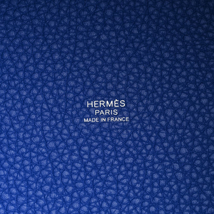 Hermes Taurillon Clemence Picotin Lock 18 PM Bleu France 6 of 10