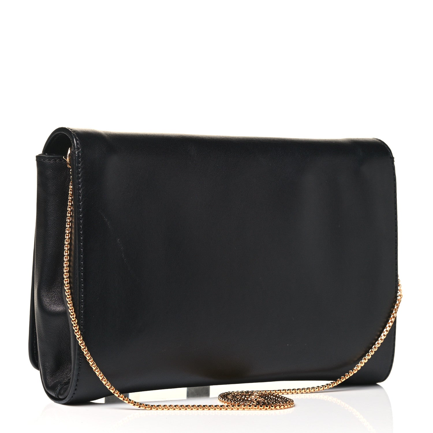 Versace Vitello Palazzo Medusa Evening Clutch Bag Black 2 of 4