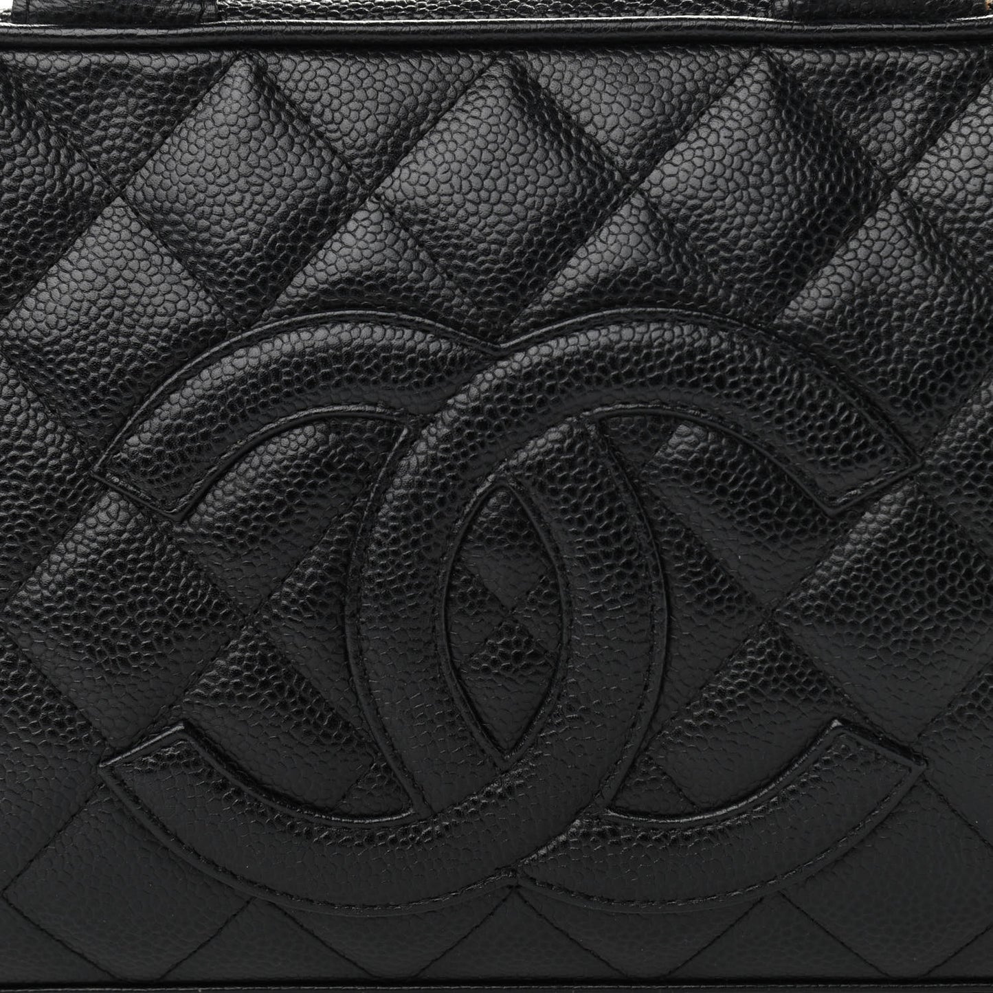 Caviar Quilted Small Bowler Black