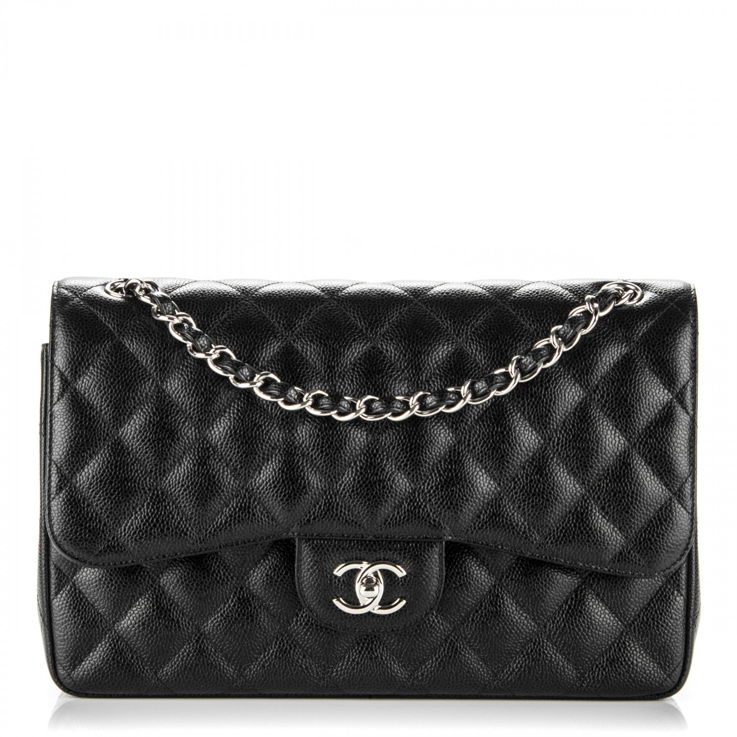 Chanel Caviar Quilted Jumbo Double Flap Black 1 of 7