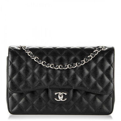 Chanel Caviar Quilted Jumbo Double Flap Black 1 of 7