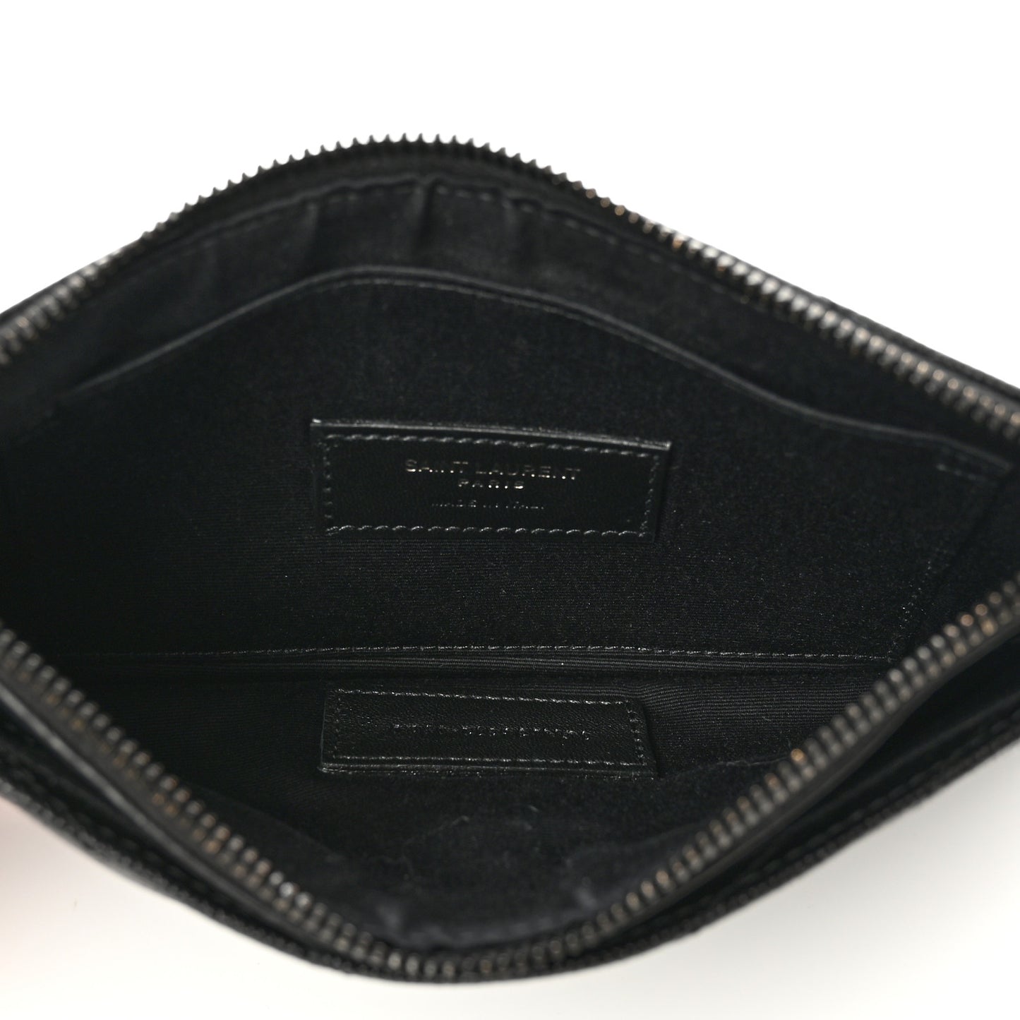 Grain De Poudre Chevron Monogram Bill Pouch Black