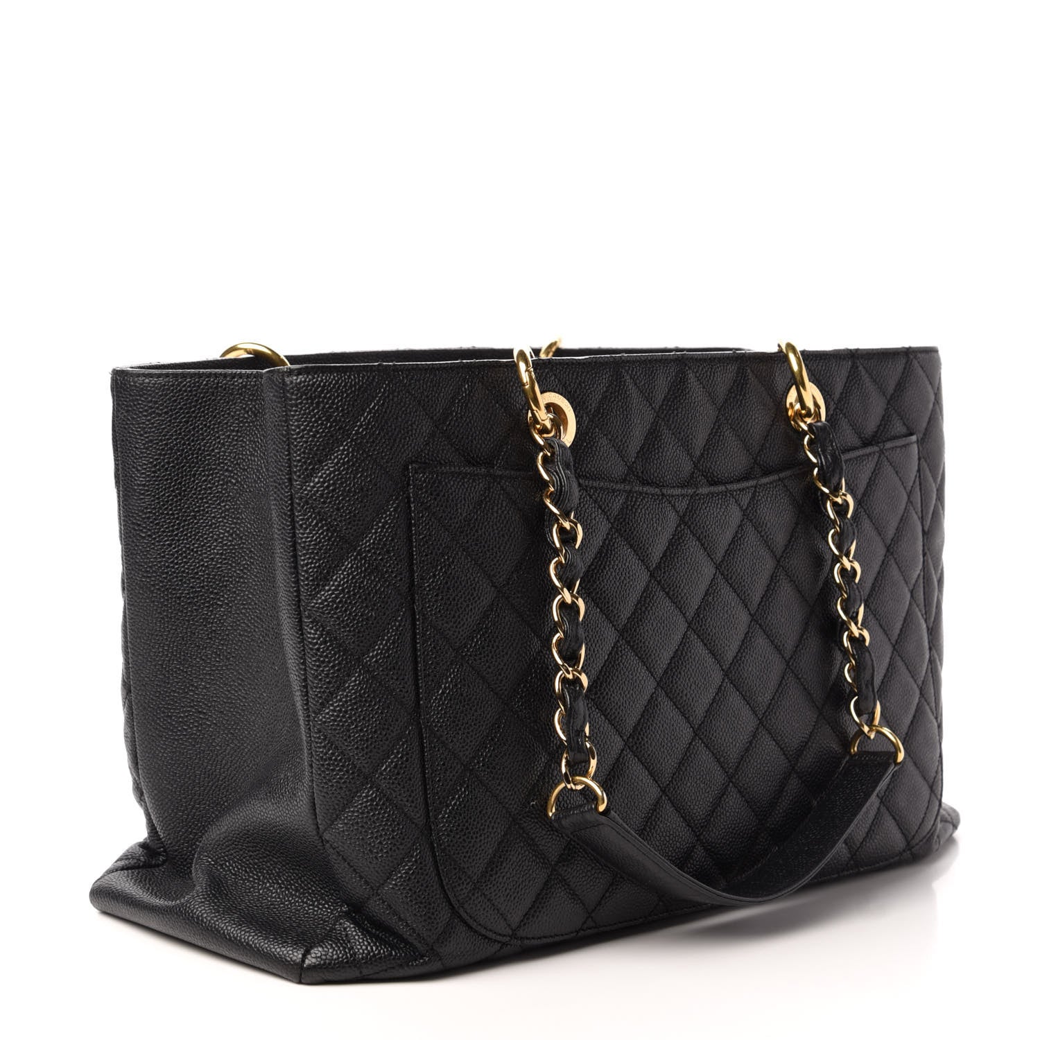 Chanel Caviar Quilted XL Grand Shopping Tote GST Black 3 of 10