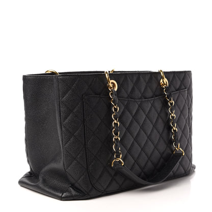 Chanel Caviar Quilted XL Grand Shopping Tote GST Black 3 of 10