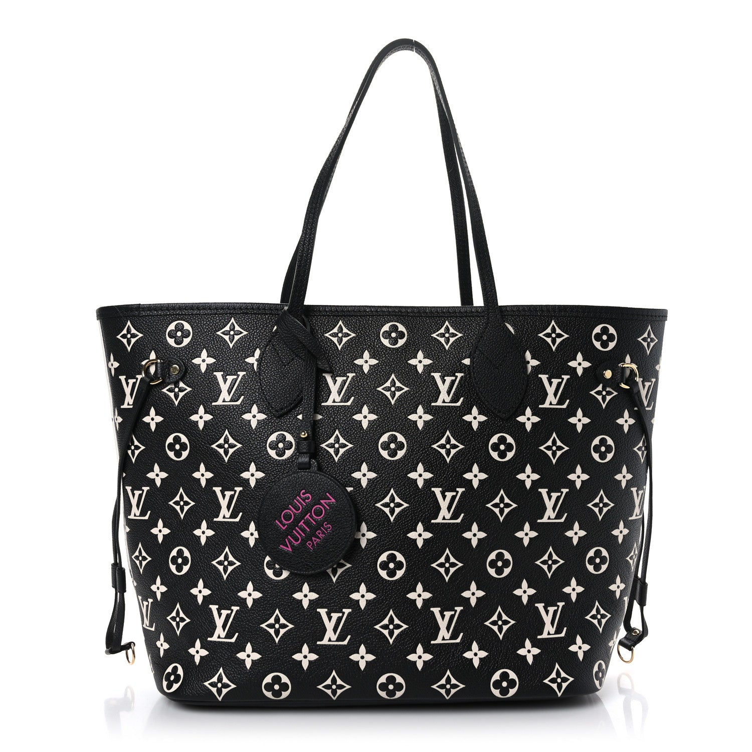 Louis Vuitton Empreinte Spring In The City Neverfull MM Black White Pink 1 of 8