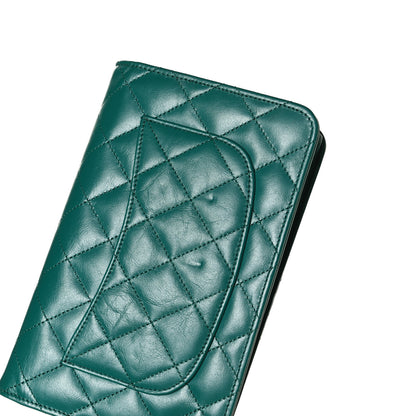 Chanel Aged Calfskin Quilted 2.55 Reissue Wallet on Chain WOC Green 11 of 13