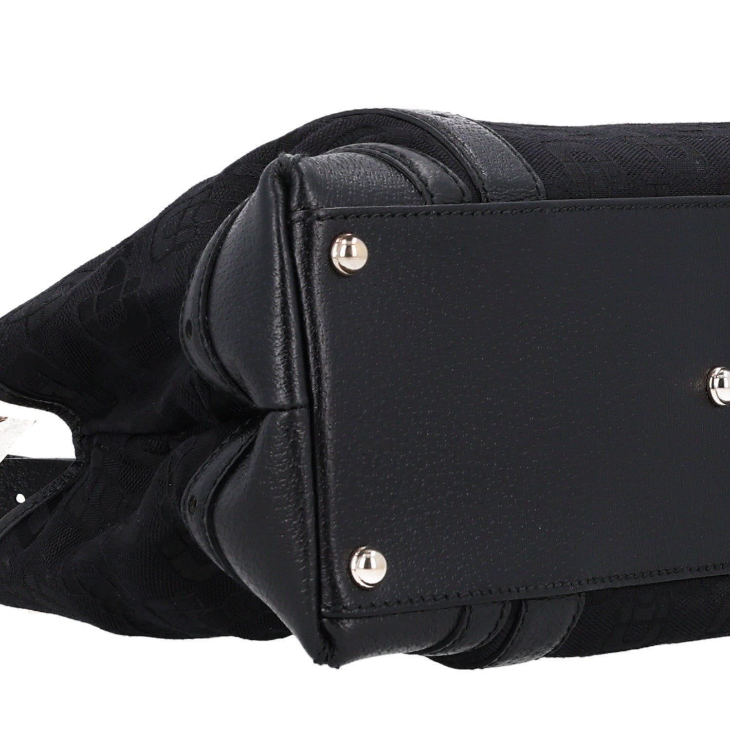 Gucci Canvas Horsebit Print Shoulder Bag Black 8 of 9